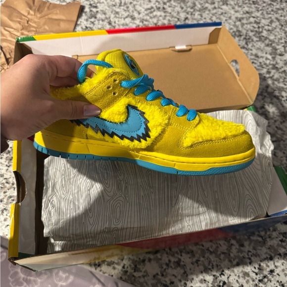 Grateful Dead Dunks Yellow Men’s size 6. 100% authentic - Picture 7 of 11